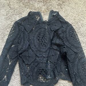 Two piece midi skirt and long sleeve lays top size medium from LuLus